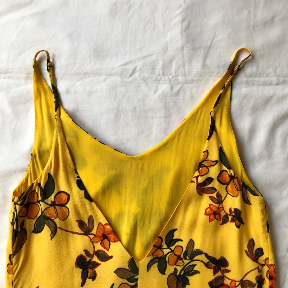 Urban Outfitters Zoe Printed Crepe Slip Dress SMALL